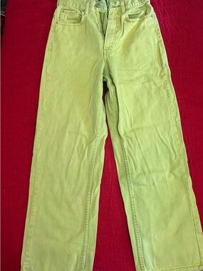BDG Lime Green High-Rise Loose Baggy Jeans